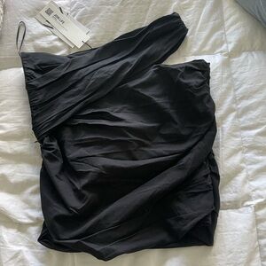 NWT zara black one shoulder top